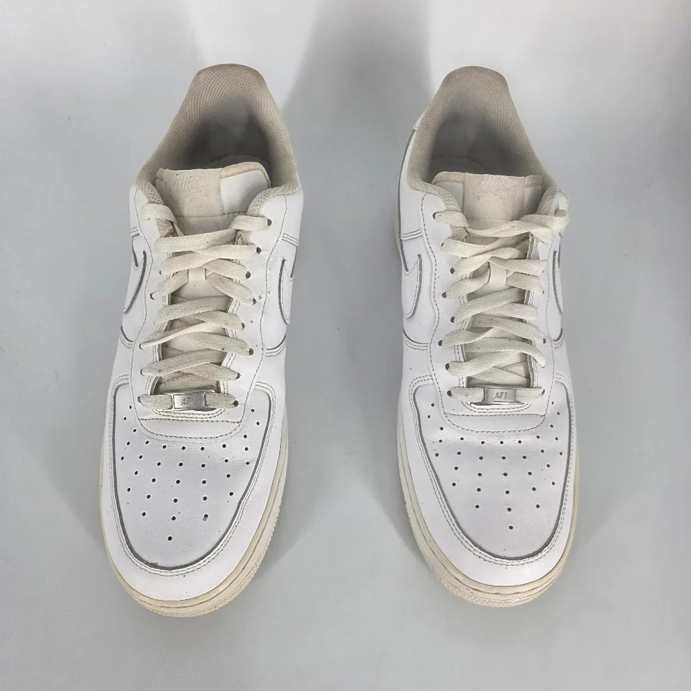 Nike Air Force 1 Low White 315122-111 Men's 14 Shoes Vintage Triple White